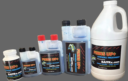 Finns Up+ Liquid & Crystals Live Well Fresh Water Treatment